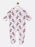 Baby onesie with fairy pattern on a white background