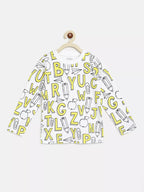 Yellow Alphabets Night Suit Organic Cotton