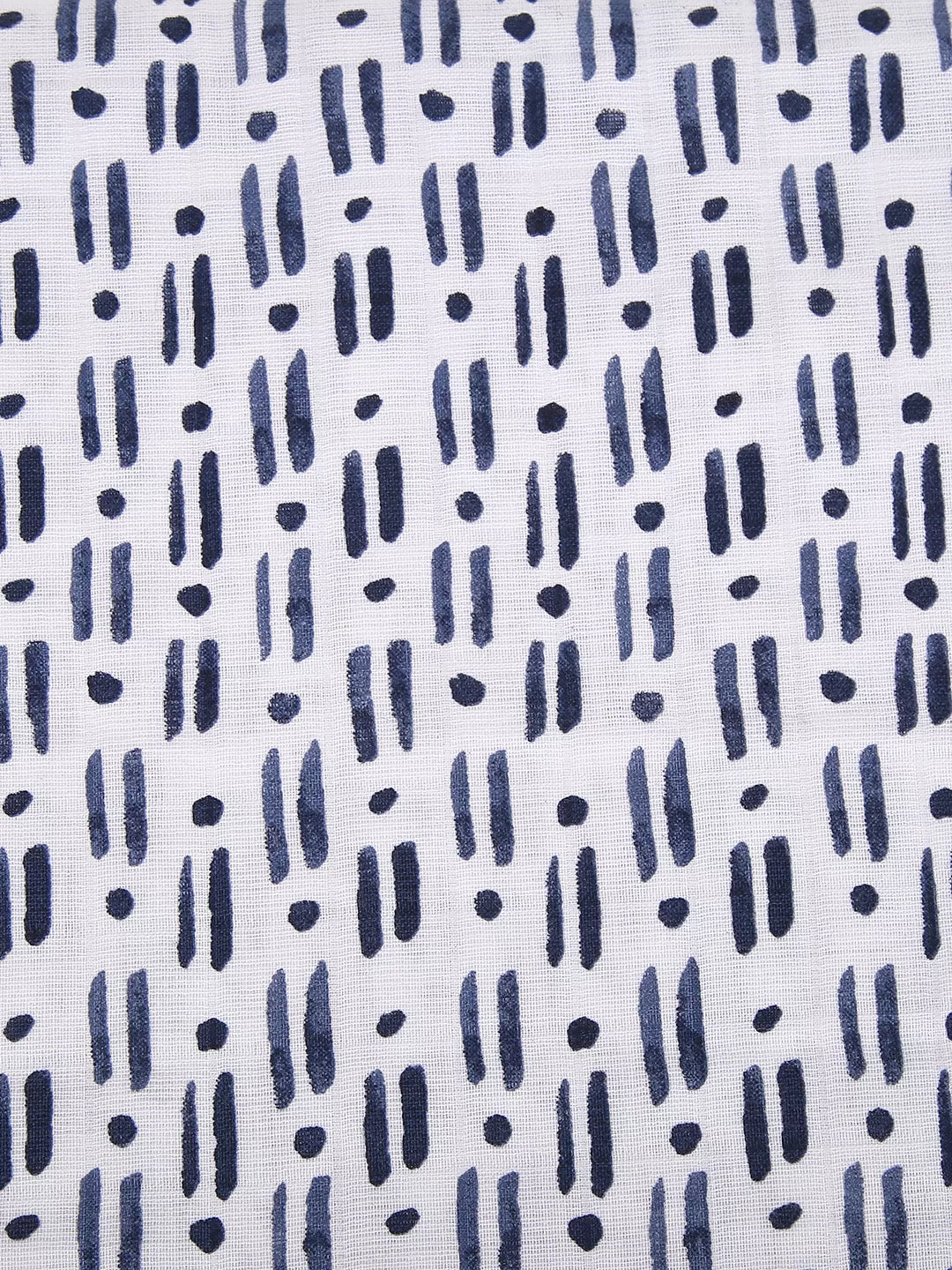 Navy blue abstract pattern on a white background