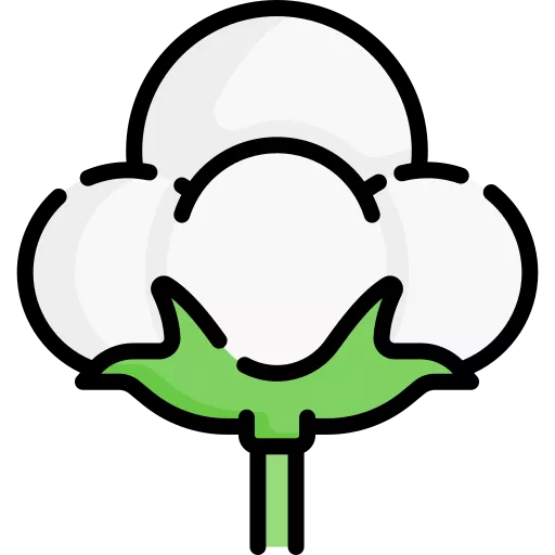 Icon of a cauliflower with a green stem on a white background