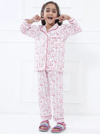 Girl in red night suit